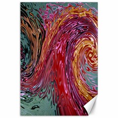 Color Rainbow Abstract Flow Merge Canvas 12  X 18  by Sudhe