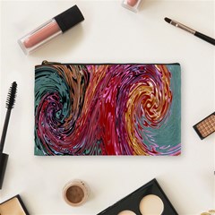 Color Rainbow Abstract Flow Merge Cosmetic Bag (medium) by Sudhe