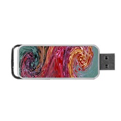 Color Rainbow Abstract Flow Merge Portable Usb Flash (one Side) by Sudhe