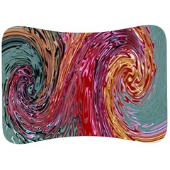 Color Rainbow Abstract Flow Merge Velour Seat Head Rest Cushion by Sudhe