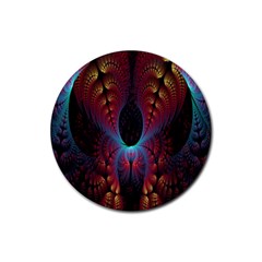 Abstract Abstracts Geometric Rubber Coaster (round)  by Sudhe