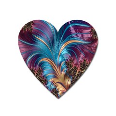 Fractal Art Artwork Psychedelic Heart Magnet by Sudhe