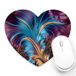 Fractal Art Artwork Psychedelic Heart Mousepads Front