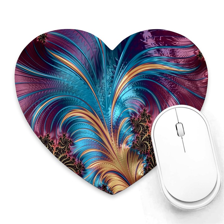 Fractal Art Artwork Psychedelic Heart Mousepads