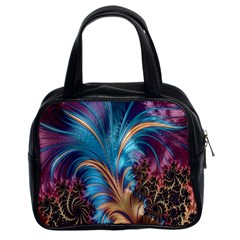 Fractal Art Artwork Psychedelic Classic Handbag (two Sides) by Sudhe