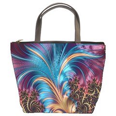 Fractal Art Artwork Psychedelic Bucket Bag by Sudhe