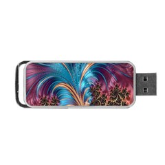 Fractal Art Artwork Psychedelic Portable Usb Flash (one Side) by Sudhe