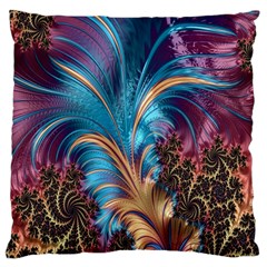 Fractal Art Artwork Psychedelic Large Flano Cushion Case (two Sides) by Sudhe