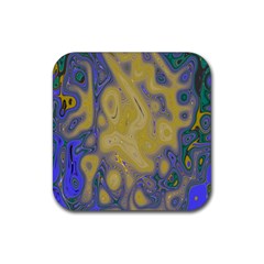 Color Explosion Colorful Background Rubber Coaster (square)  by Sudhe