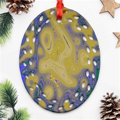 Color Explosion Colorful Background Ornament (oval Filigree) by Sudhe