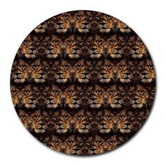 Lion Face Round Mousepads