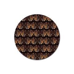 Lion Face Rubber Round Coaster (4 pack) 