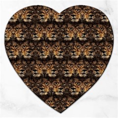 Lion Face Jigsaw Puzzle (heart) by ArtworkByPatrick