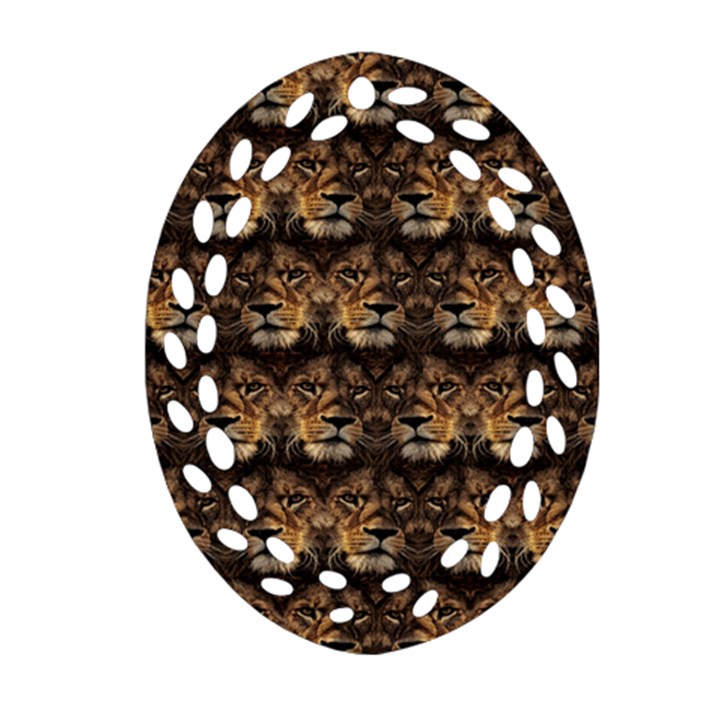 Lion Face Ornament (Oval Filigree)