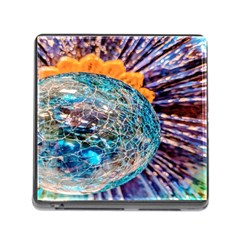 Multi Colored Glass Sphere Glass Memory Card Reader (square 5 Slot) by Sudhe