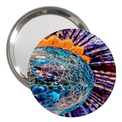 Multi Colored Glass Sphere Glass 3  Handbag Mirrors by Sudhe