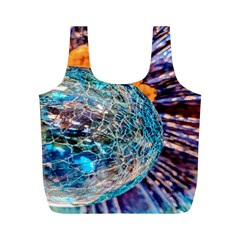 Multi Colored Glass Sphere Glass Full Print Recycle Bag (m) by Sudhe