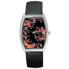 Fractal Fantasy Art Design Swirl Barrel Style Metal Watch by Sudhe