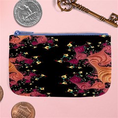 Fractal Fantasy Art Design Swirl Large Coin Purse by Sudhe