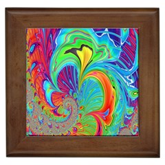 Fractal Art Psychedelic Fantasy Framed Tiles by Sudhe