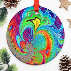 Fractal Art Psychedelic Fantasy Ornament (round) by Sudhe