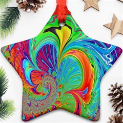 Fractal Art Psychedelic Fantasy Ornament (star) by Sudhe