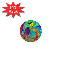 Fractal Art Psychedelic Fantasy 1  Mini Buttons (100 Pack)  by Sudhe