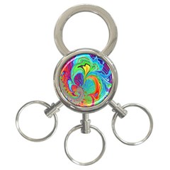 Fractal Art Psychedelic Fantasy 3-ring Key Chains by Sudhe