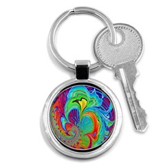 Fractal Art Psychedelic Fantasy Key Chains (round)  by Sudhe