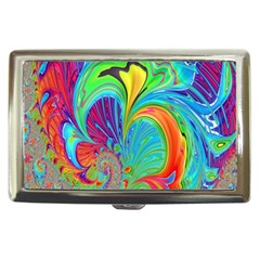 Fractal Art Psychedelic Fantasy Cigarette Money Case by Sudhe