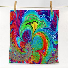 Fractal Art Psychedelic Fantasy Face Towel by Sudhe