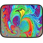 Fractal Art Psychedelic Fantasy Double Sided Fleece Blanket (Mini)  35 x27  Blanket Front