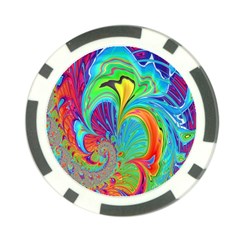 Fractal Art Psychedelic Fantasy Poker Chip Card Guard (10 Pack) by Sudhe