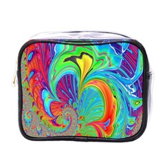 Fractal Art Psychedelic Fantasy Mini Toiletries Bag (one Side)