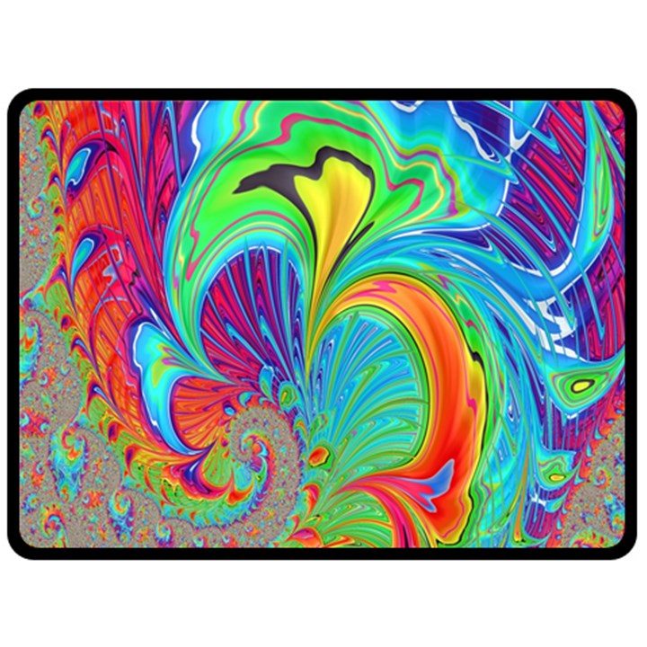 Fractal Art Psychedelic Fantasy Fleece Blanket (Large) 