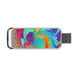 Fractal Art Psychedelic Fantasy Portable Usb Flash (one Side) by Sudhe