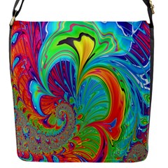 Fractal Art Psychedelic Fantasy Flap Closure Messenger Bag (s) by Sudhe