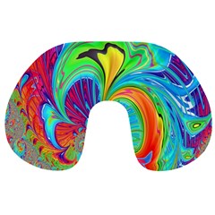 Fractal Art Psychedelic Fantasy Travel Neck Pillows by Sudhe