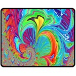 Fractal Art Psychedelic Fantasy Double Sided Fleece Blanket (Medium)  58.8 x47.4  Blanket Front