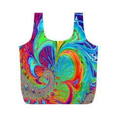 Fractal Art Psychedelic Fantasy Full Print Recycle Bag (m) by Sudhe