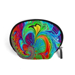 Fractal Art Psychedelic Fantasy Accessory Pouch (small) by Sudhe