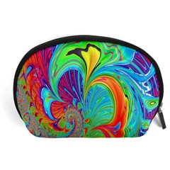 Fractal Art Psychedelic Fantasy Accessory Pouch (large) by Sudhe