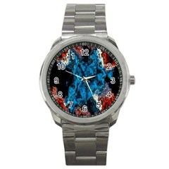 Abstract Fractal Magical Sport Metal Watch by Sudhe