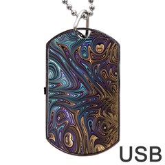 Fractal Art Artwork Globular Dog Tag Usb Flash (one Side) by Sudhe