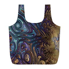 Fractal Art Artwork Globular Full Print Recycle Bag (l) by Sudhe