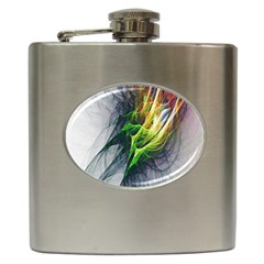 Fractal Art Paint Pattern Texture Hip Flask (6 Oz) by Sudhe