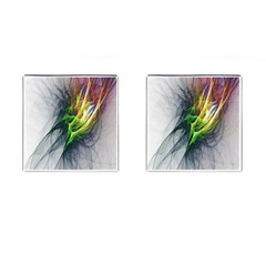 Fractal Art Paint Pattern Texture Cufflinks (square) by Sudhe