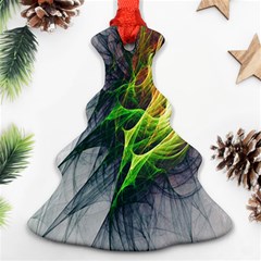 Fractal Art Paint Pattern Texture Christmas Tree Ornament (two Sides) by Sudhe