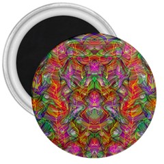 Background Psychedelic Colorful 3  Magnets by Sudhe