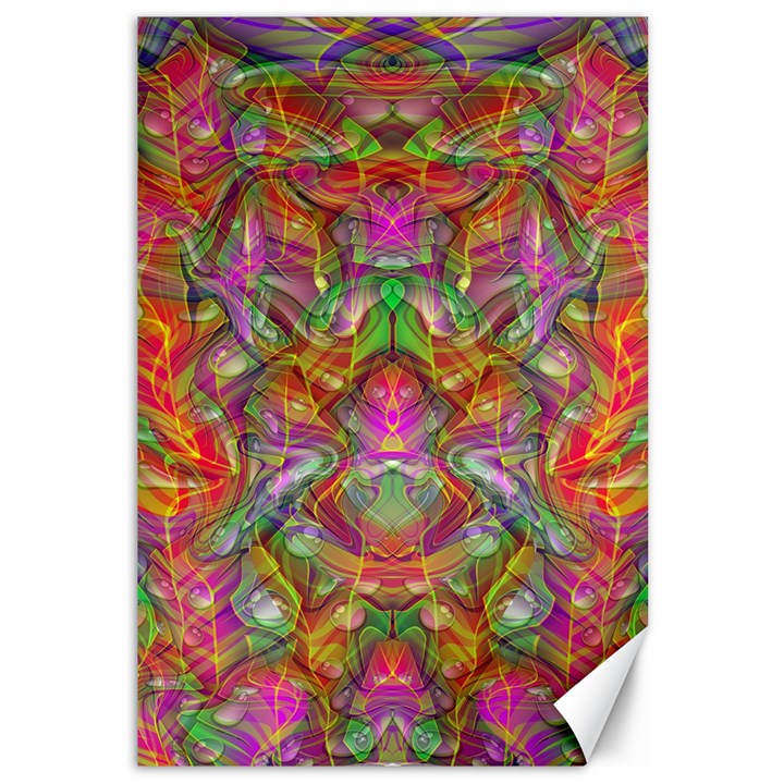 Background Psychedelic Colorful Canvas 12  x 18 